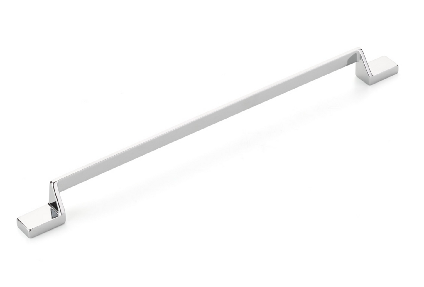 Polished Chrome "Ashburn" Flat Drawer Pulls - Euro • Knobs