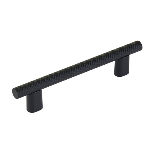Knurled "Karl" Matte Black Cabinet Knobs and Drawer Pulls - Euro • Knobs