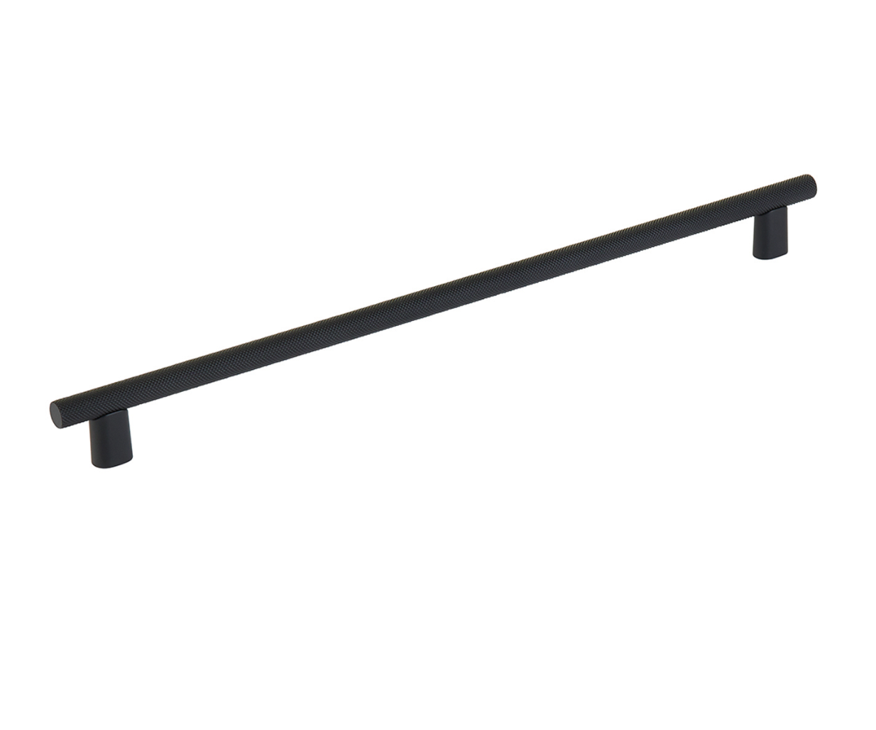 Knurled "Karl" Matte Black Cabinet Knobs and Drawer Pulls - Euro • Knobs