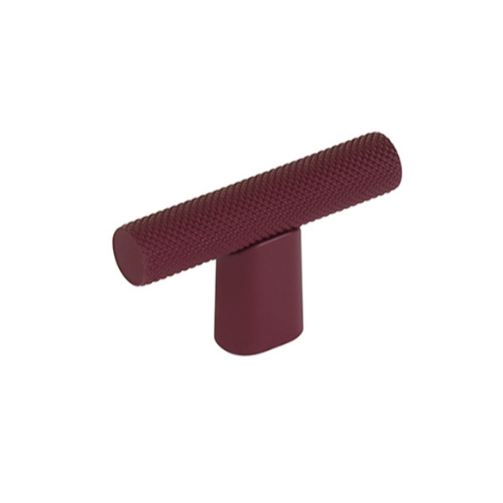 Knurled "Karl" Crimson Cabinet Knobs and Drawer Pulls - Euro • Knobs