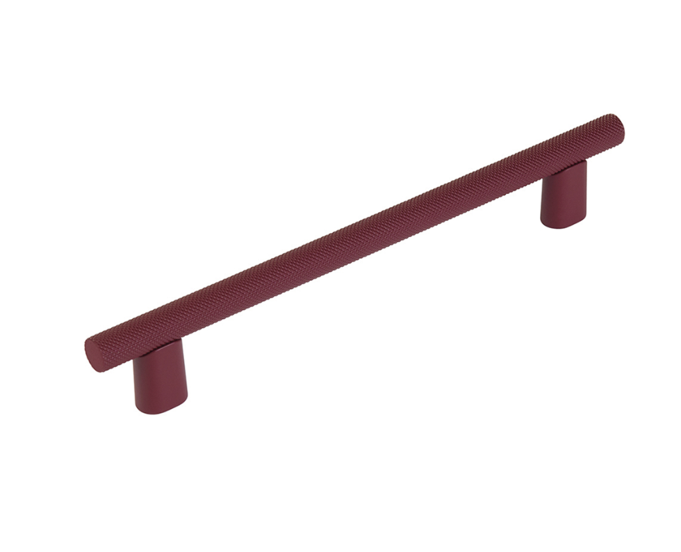 Knurled "Karl" Crimson Cabinet Knobs and Drawer Pulls - Euro • Knobs