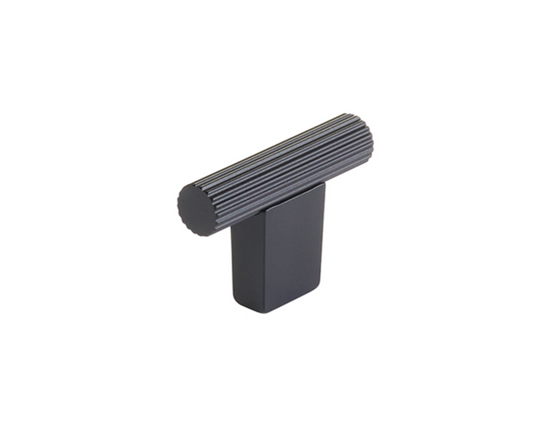 Matte Black "Knox" Cabinet Knobs and Drawer Pulls - Euro • Knobs