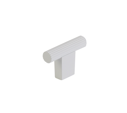 Matte White "Knox" Cabinet Knobs and Drawer Pulls - Euro • Knobs