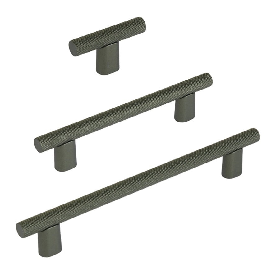 Knurled "Karl" Verdant Cabinet Knobs and Drawer Pulls - Euro • Knobs