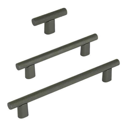 Knurled "Karl" Verdant Cabinet Knobs and Drawer Pulls - Euro • Knobs