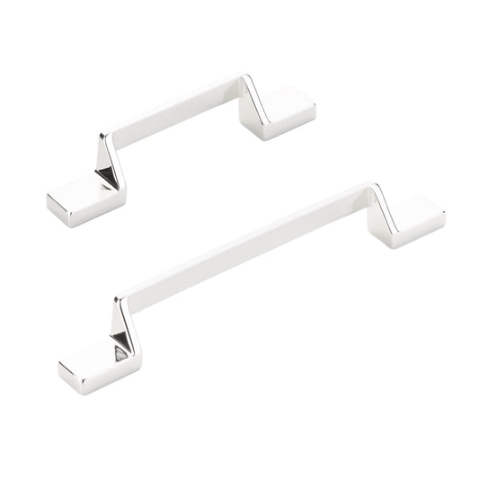 Polished Nickel "Ashburn" Flat Drawer Pulls - Euro • Knobs