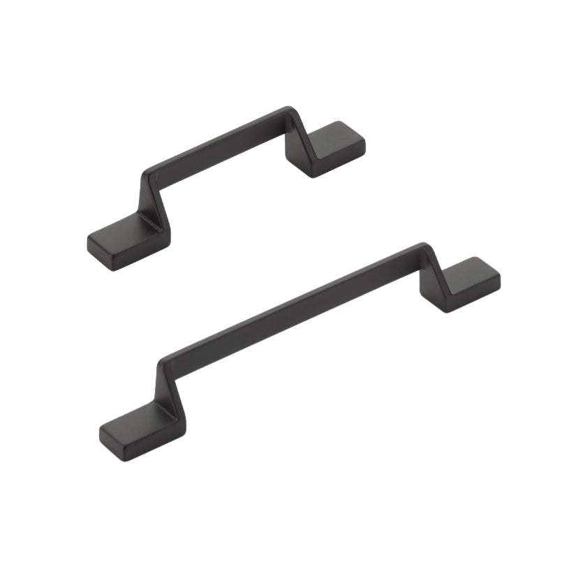 Matte Black "Ashburn" Flat Drawer Pulls - Euro • Knobs