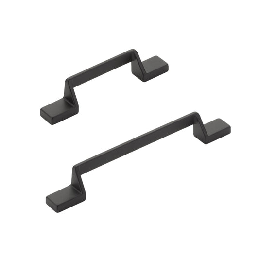 Matte Black "Ashburn" Flat Drawer Pulls - Euro • Knobs