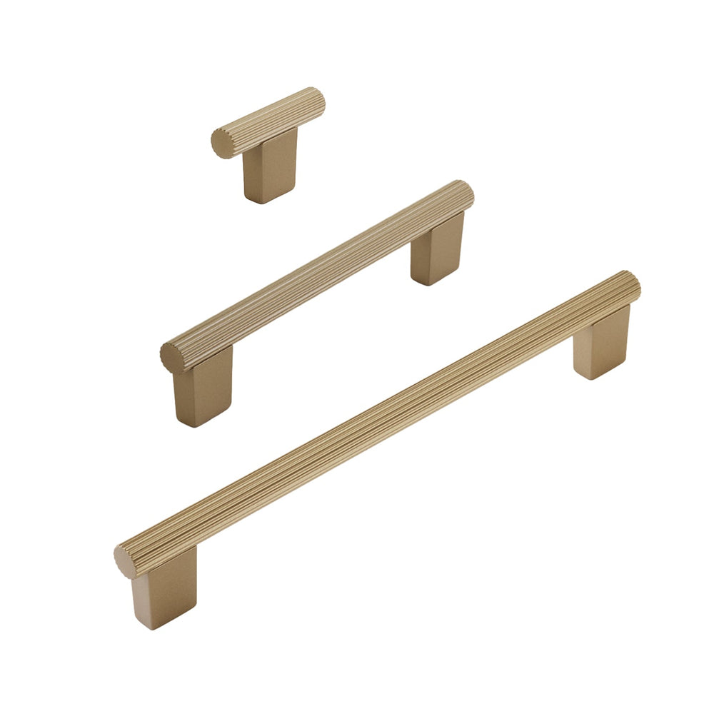 Warm Gold "Knox" Cabinet Knobs and Drawer Pulls - Euro • Knobs