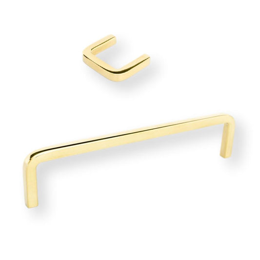 Unlacquered Polished Brass "Lumia" Cabinet Knob and Drawer Pulls - Euro • Knobs