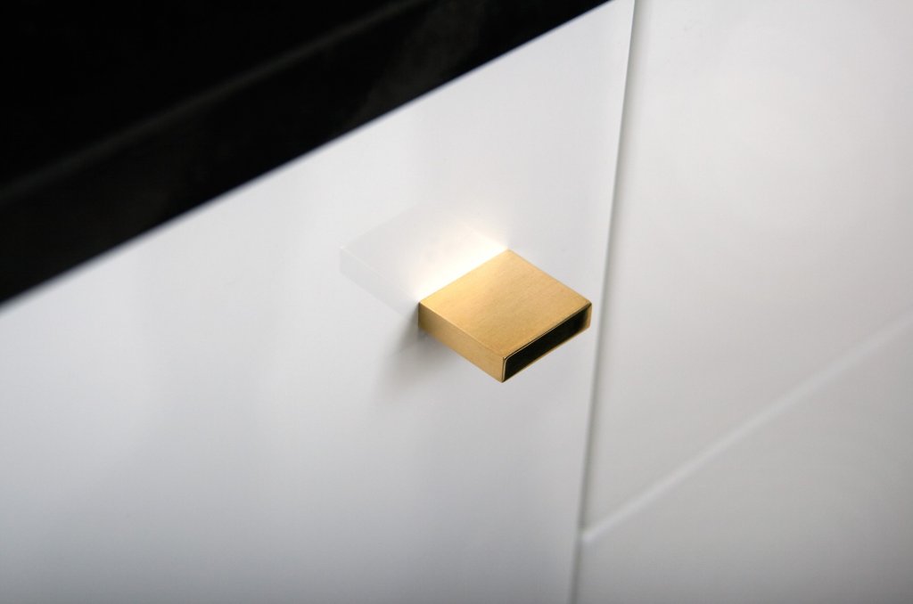 Straight Edge "Kurt 01" Scandinavian Modern Drawer Pulls - Brass Cabinet Hardware