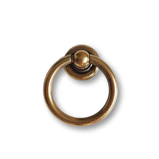 Plain Brass Ring Pulls Hardware Cabinet Pull Drawer Pull - Euro • Knobs