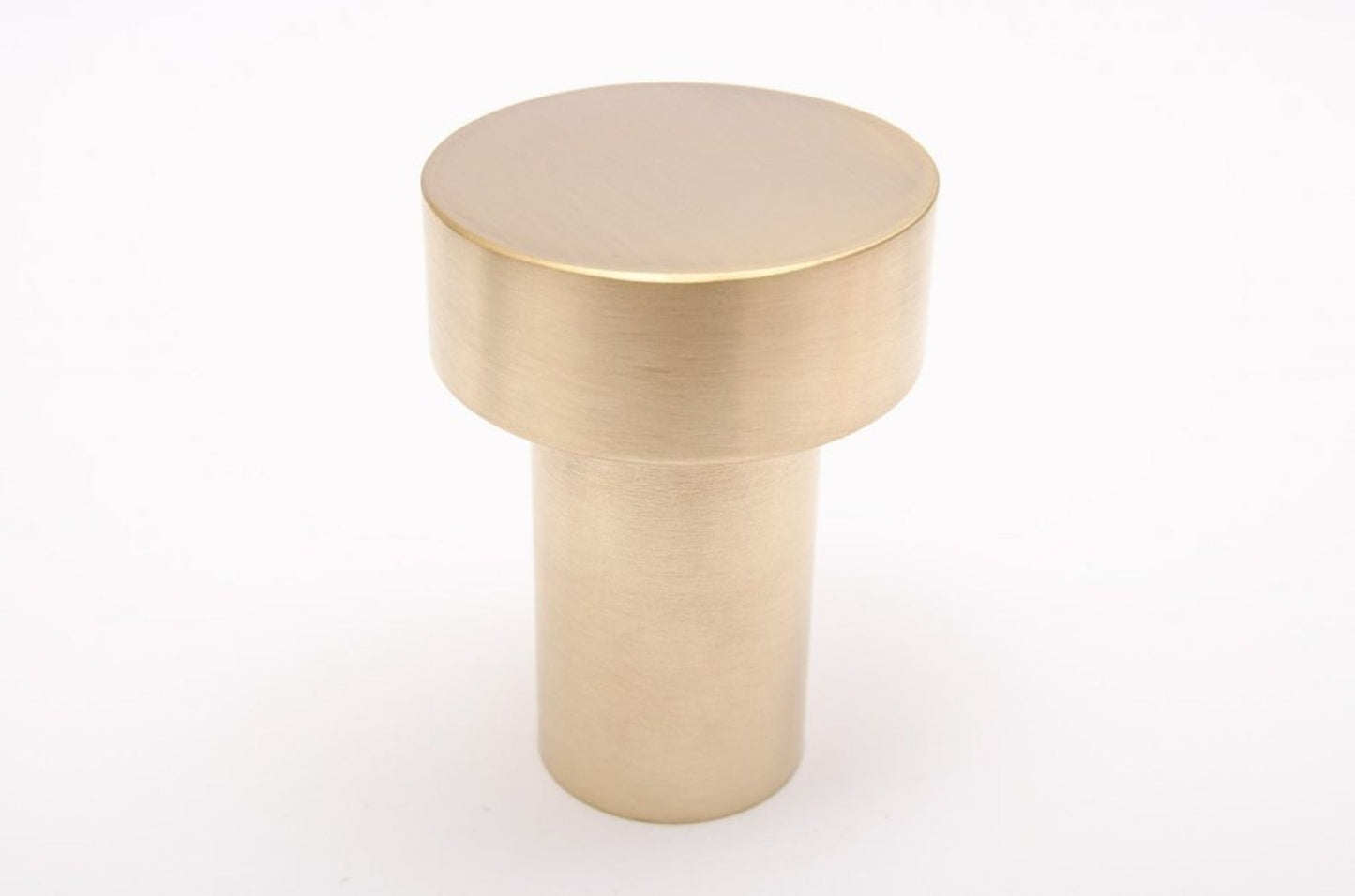 Modern "Dot" Round Wall Hook in Brushed Brass - Euro • Knobs