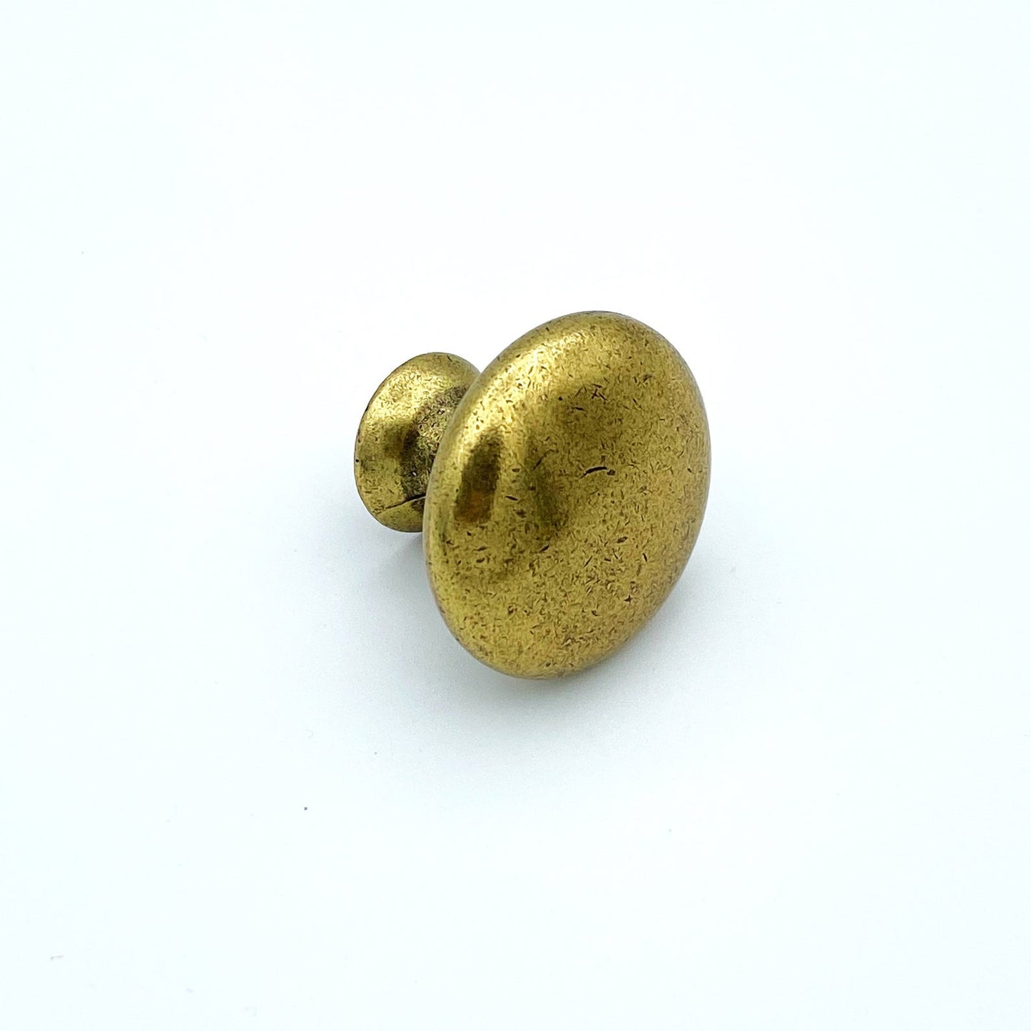 Antique Brass "Capri" Round Knob - Euro • Knobs