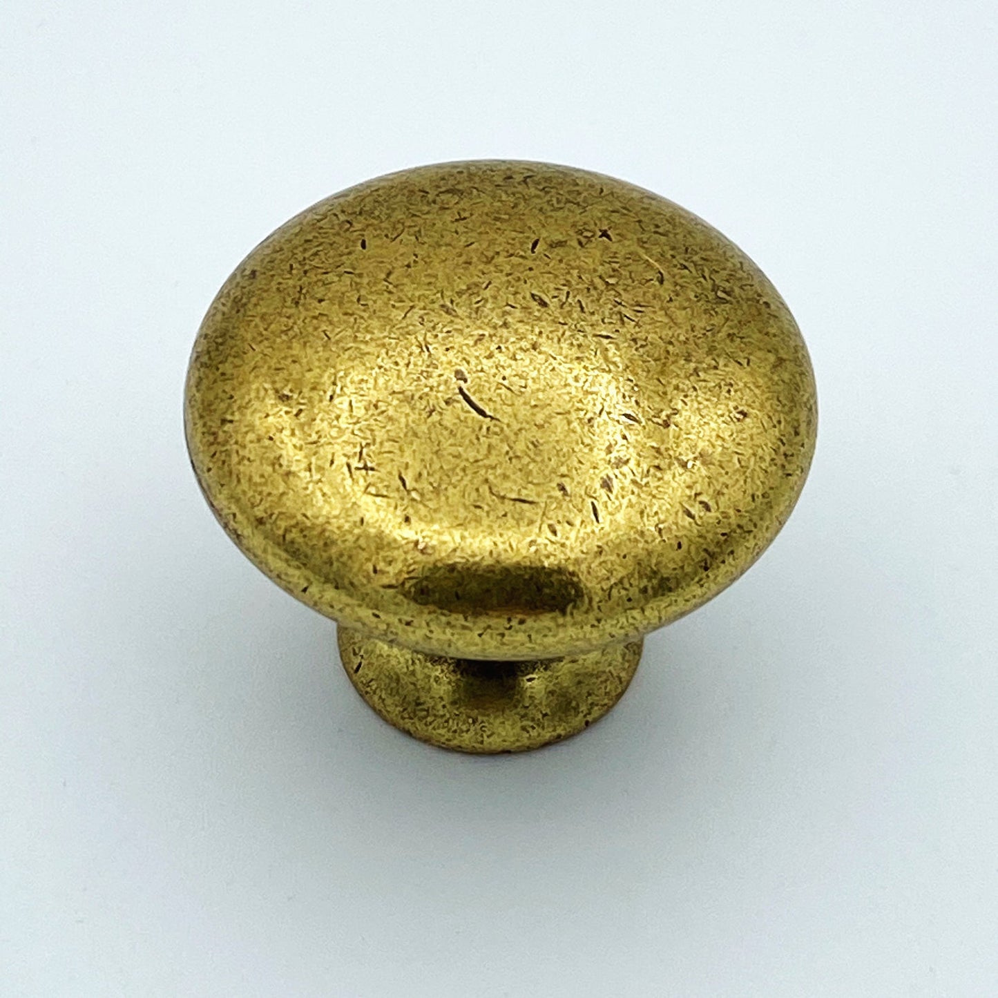 Antique Brass "Capri" Round Knob - Euro • Knobs
