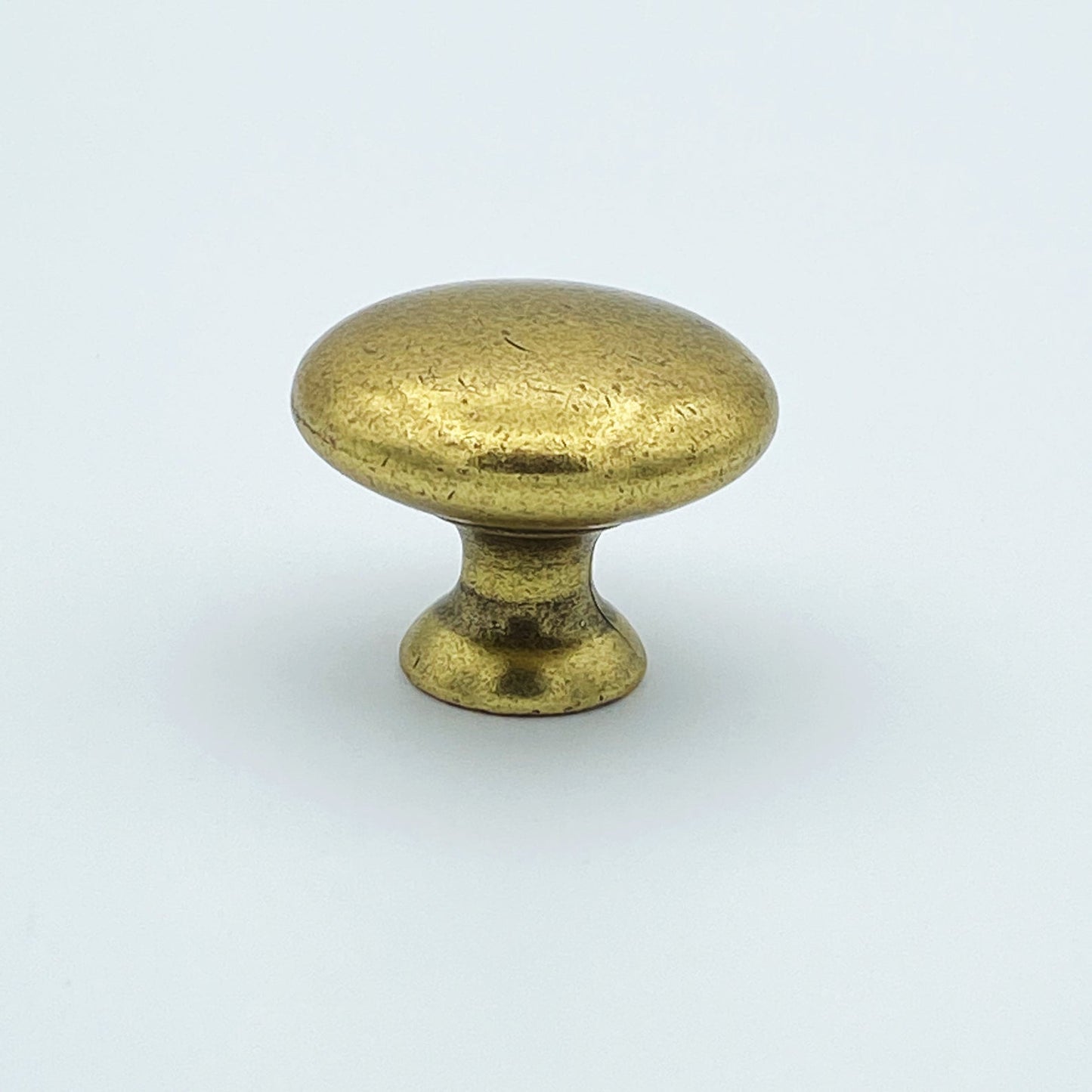Antique Brass "Capri" Round Knob - Euro • Knobs