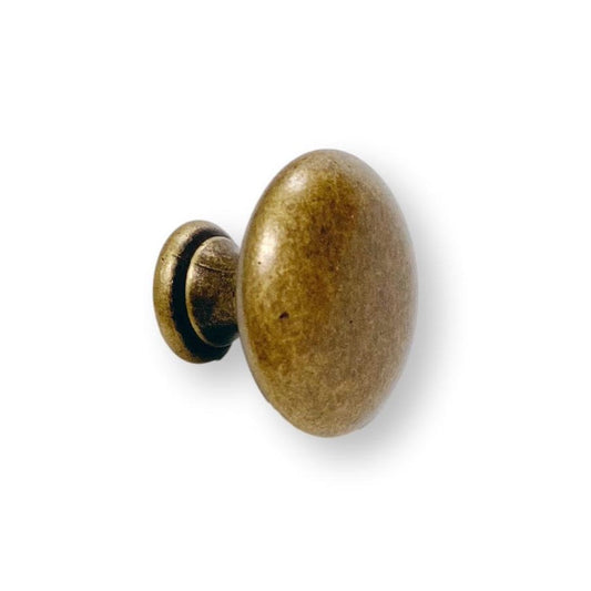 Round "Ella" Antique Bronze Round Cabinet Knob - Euro • Knobs