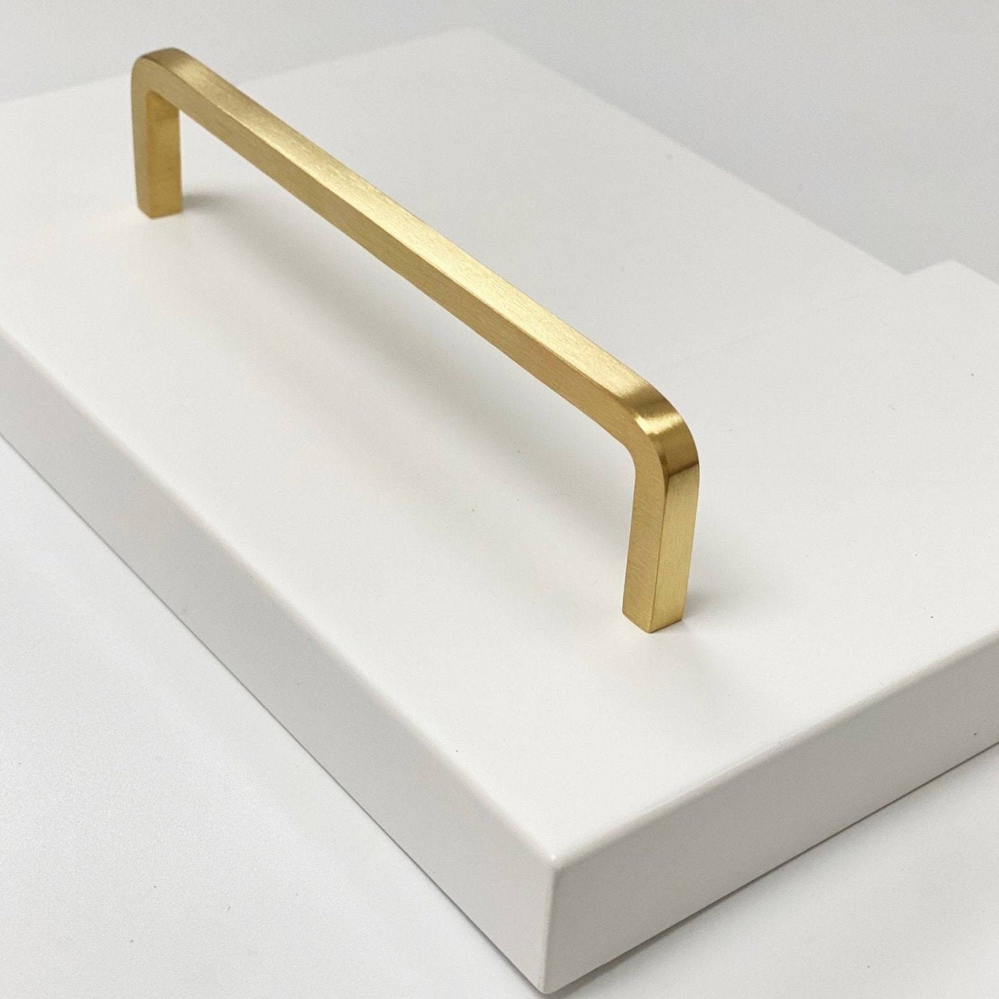 Unlacquered Brushed Brass "Lumia" Cabinet Knobs and Drawer Pulls - Euro • Knobs