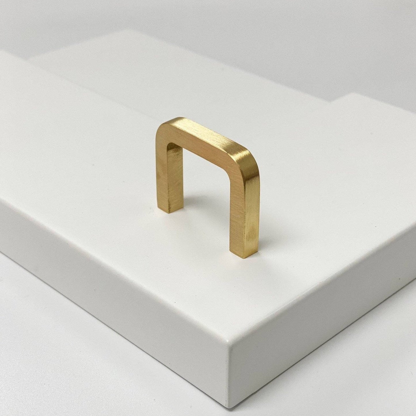 Unlacquered Brushed Brass "Lumia" Cabinet Knobs and Drawer Pulls - Euro • Knobs