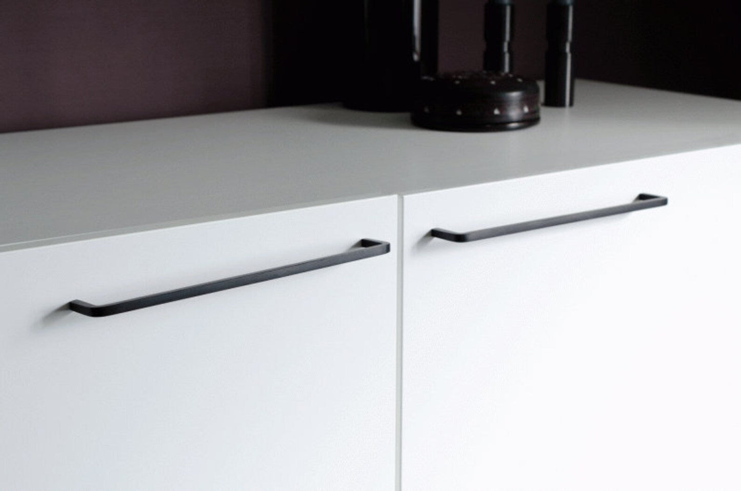 Matte Black "Lumia" Cabinet Knobs and Drawer Pulls - Euro • Knobs