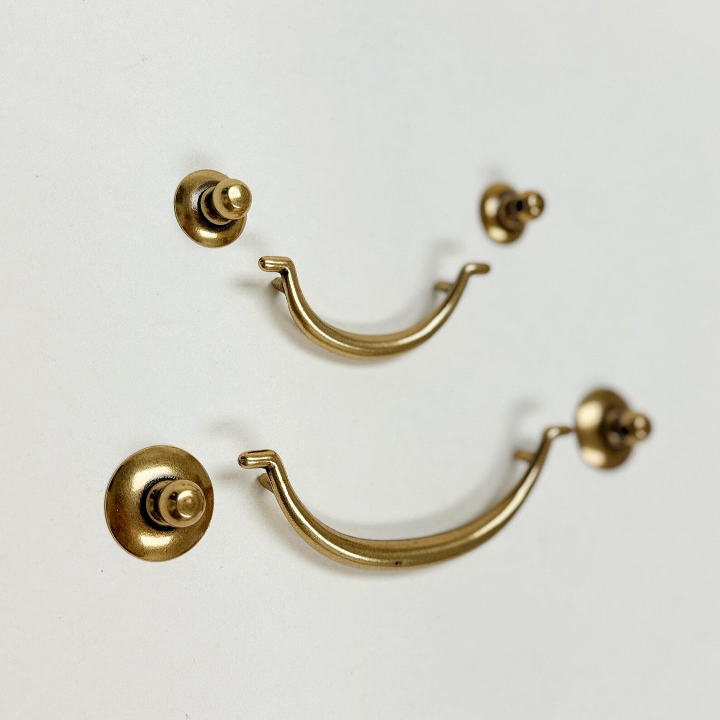 Brass Ring Pulls "Bail" Antique Brass Hardware - Euro • Knobs