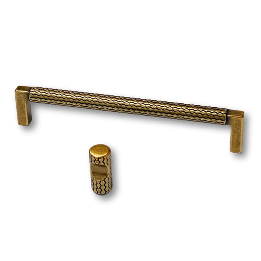 U-Shaped "Venice" Drawer Pull in Antique Brass - Euro • Knobs