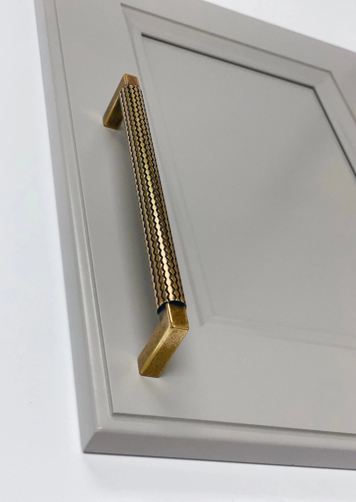 U-Shaped "Venice" Drawer Pull in Antique Brass - Euro • Knobs