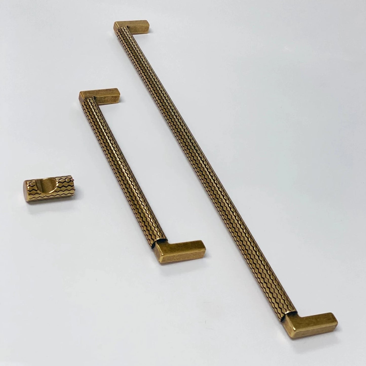 U-Shaped "Venice" Drawer Pull in Antique Brass - Euro • Knobs