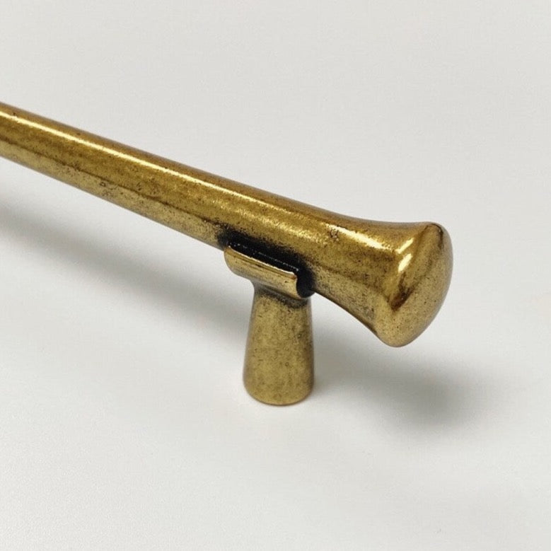 Hourglass "Tuscany" Drawer Pulls and Knobs in Antique Brass - Euro • Knobs