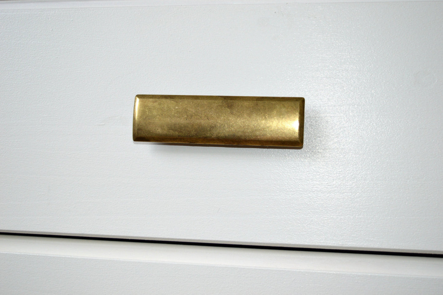 Rectangular Drawer "Roman" Pulls in Antique Brass - Brass Cabinet Hardware
