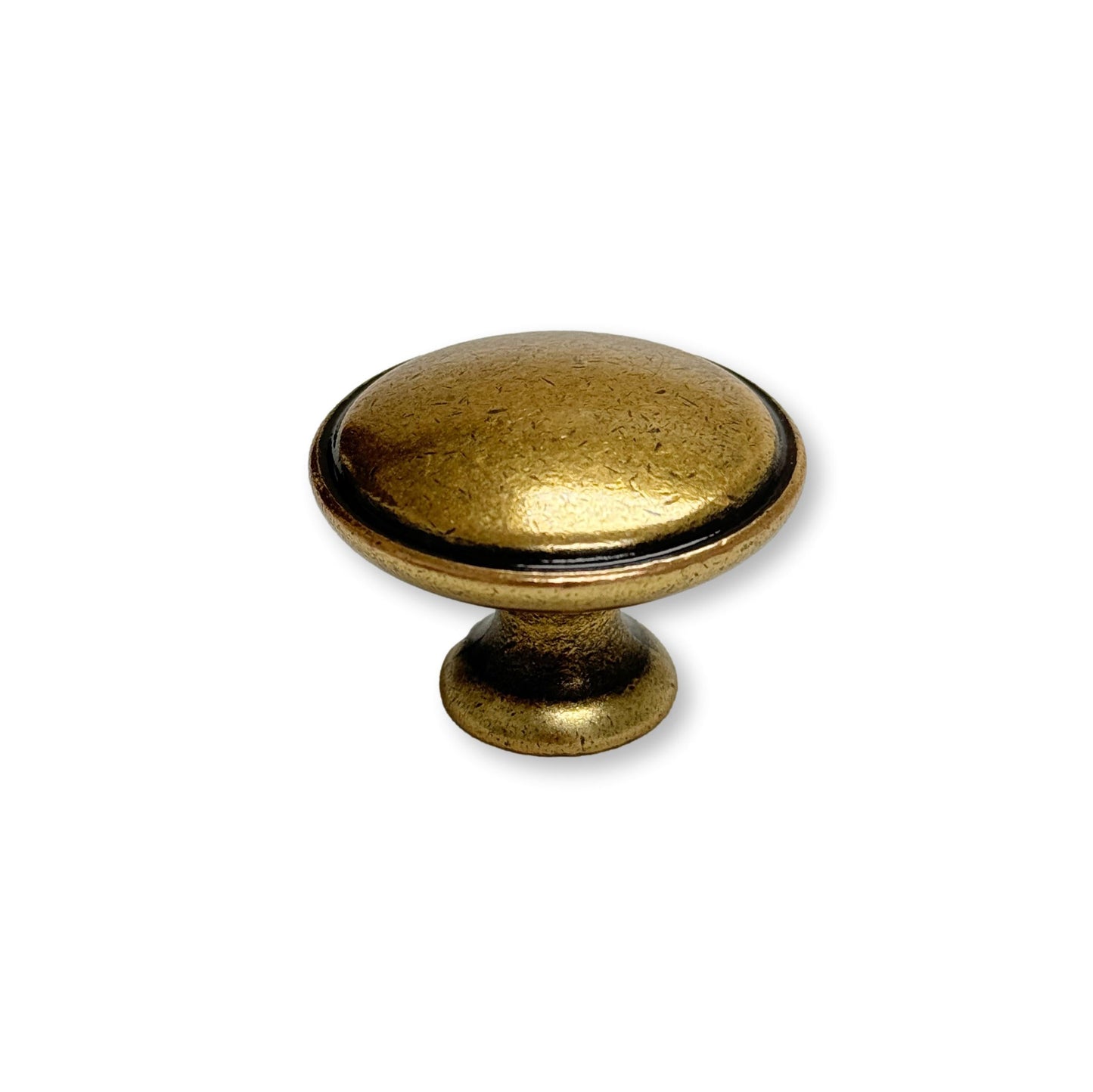 Backplate Antique Brass "Portofino" Drawer Pull and Knob - Euro • Knobs