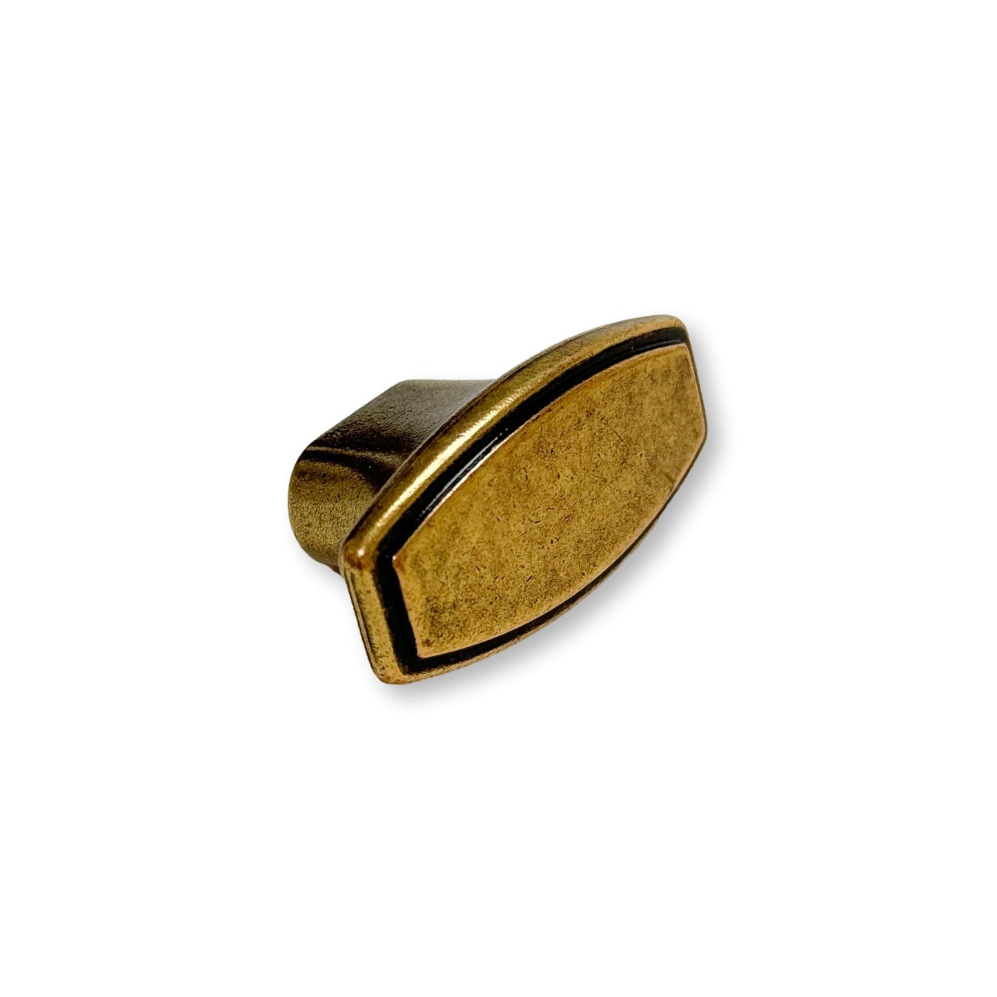 Backplate Antique Brass "Portofino" Drawer Pull and Knob - Euro • Knobs