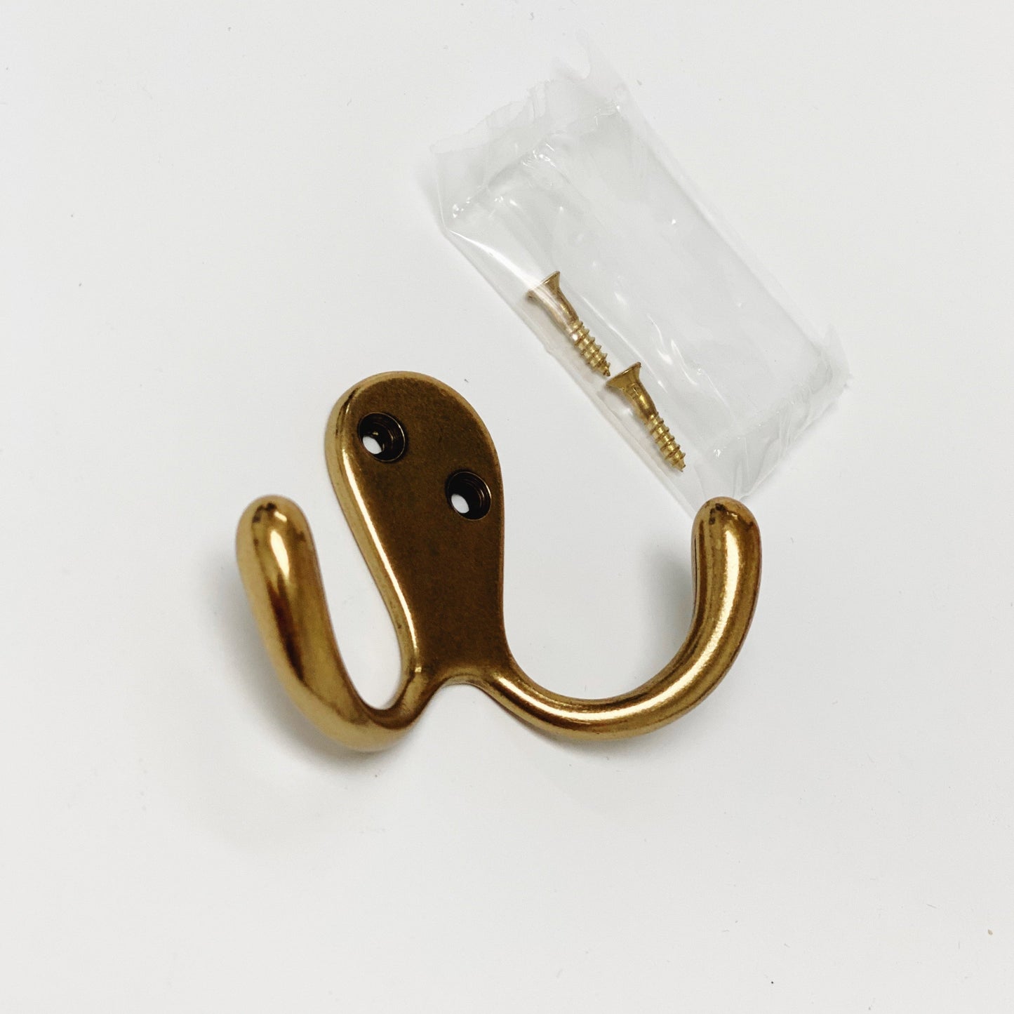 Antique Brass "Capri" Medium Modern Wall Hat and Coat Hook - Euro • Knobs