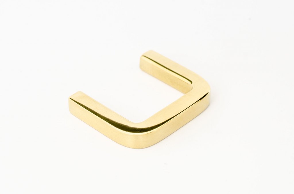 Unlacquered Polished Brass "Lumia" Cabinet Knob and Drawer Pulls - Euro • Knobs