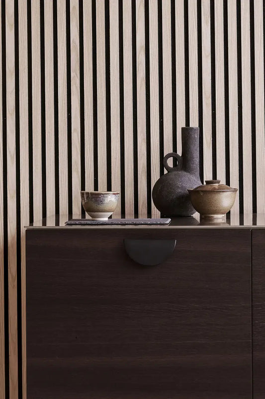 Semi-Circle "Horizon" Matte Black Drawer Pulls