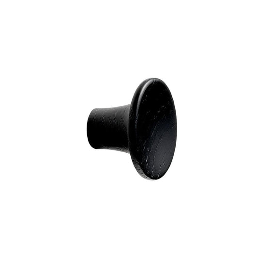 Lacquered Black Wood "Tuba" Cabinet Knob and Drawer Pulls - Euro • Knobs