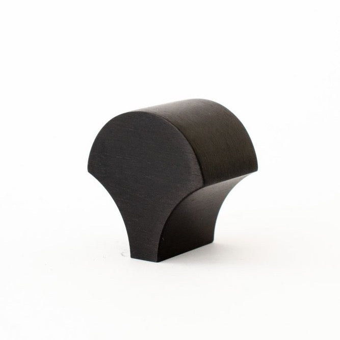 Matte Black "Bend" Cabinet Knob - Euro • Knobs