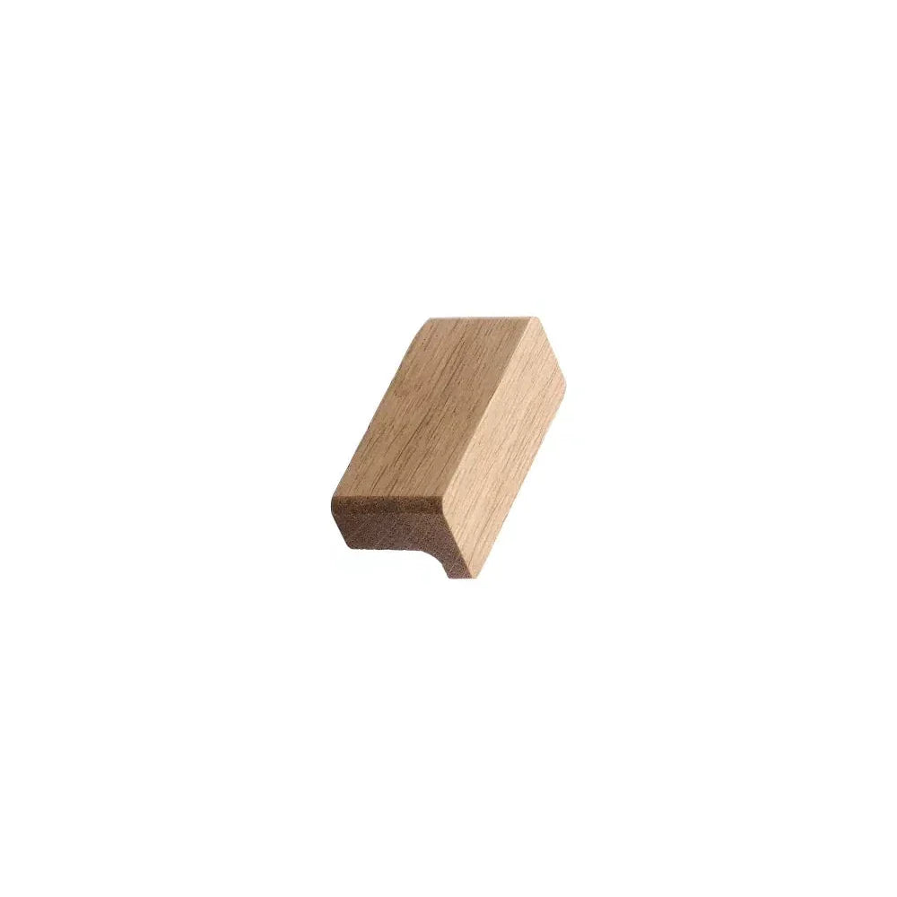 Lacquered Oak Wood "Elan" Knob and Drawer Pulls