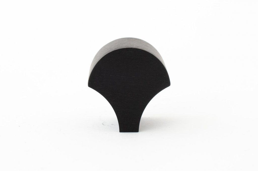 Matte Black "Bend" Cabinet Knob - Euro • Knobs