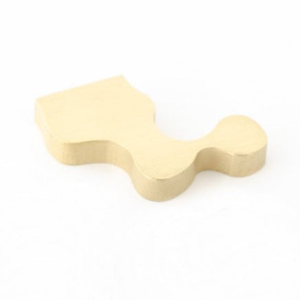 Unlacquered Brushed Brass "Twist" Drawer Pulls and Cabinet Knob