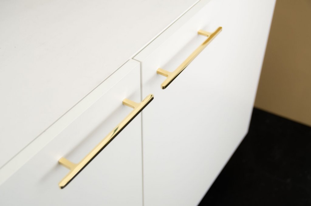 Polished Unlacquered Brass "Level" Cabinet Hardware (Copy) - Euro • Knobs