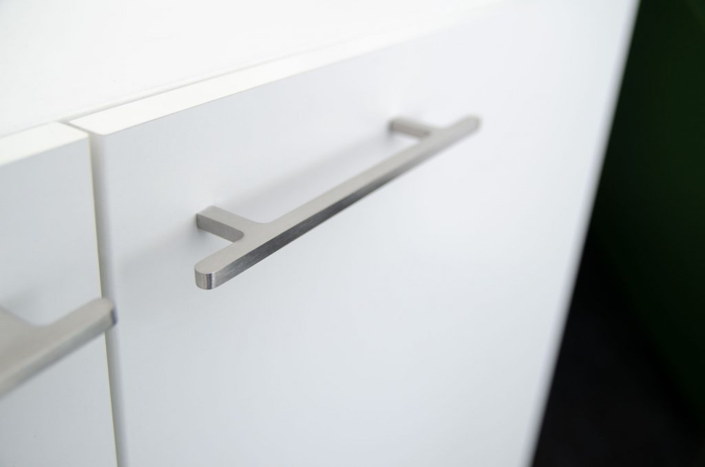 Brushed Stainless Steel "Level" Cabinet Hardware (Copy) - Euro • Knobs