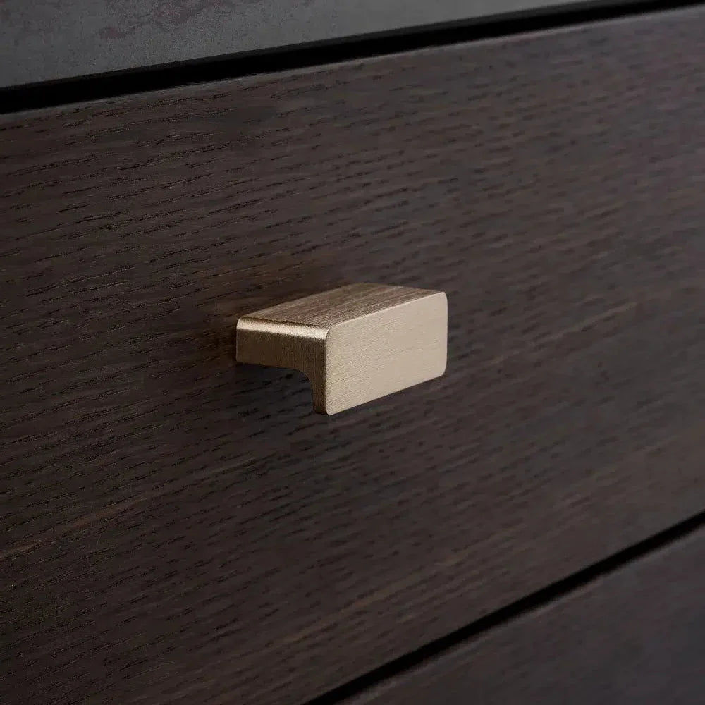 Brushed Brass "Elan" Knob and Drawer Pulls