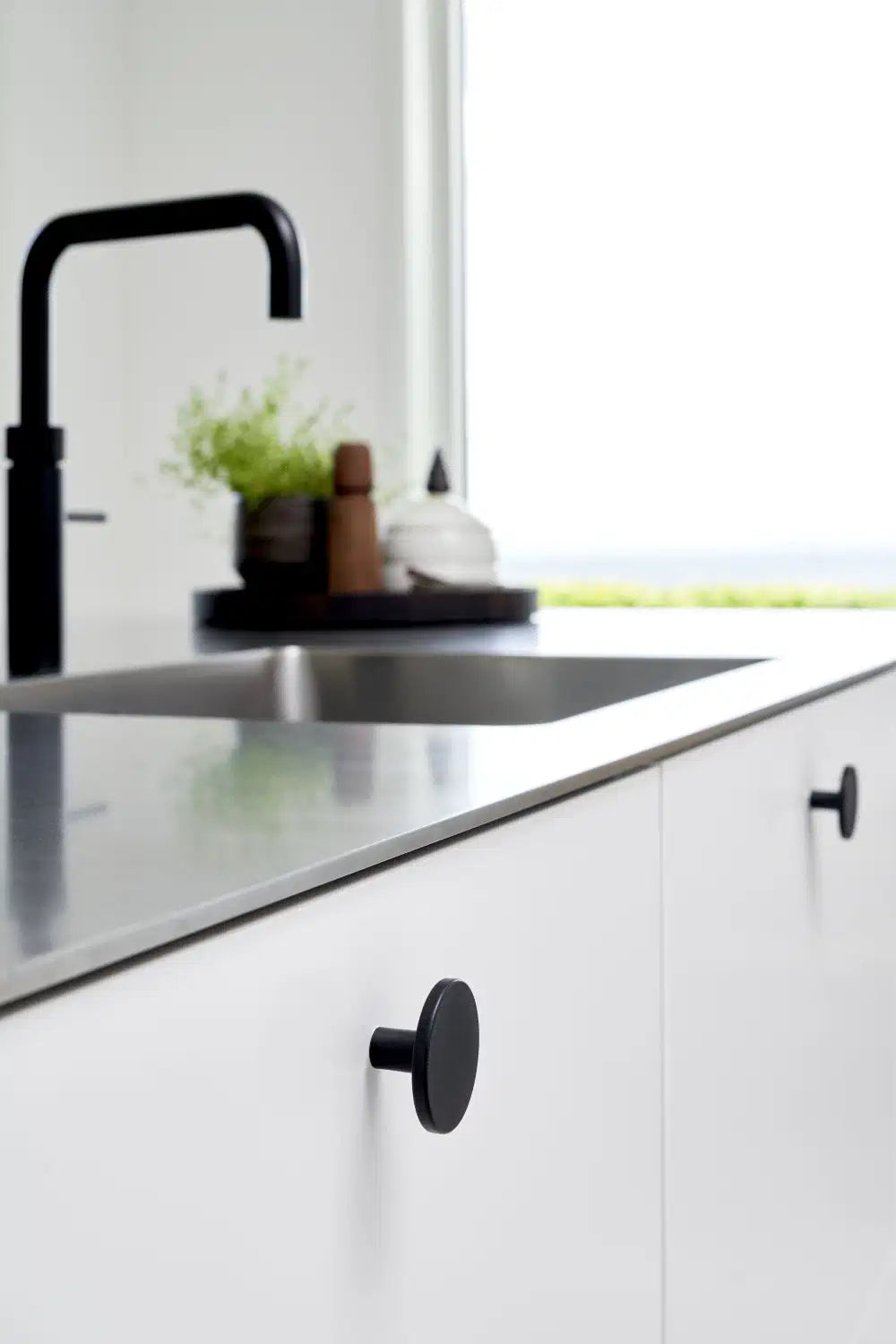 Dyed Black "Plato" Cabinet Knob and Drawer Pull - Forge Hardware Studio