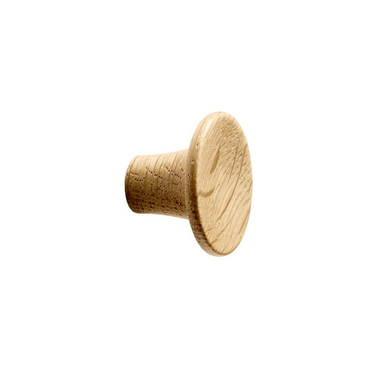 Lacquered Oak Wood "Tuba" Cabinet Knob and Drawer Pulls - Euro • Knobs