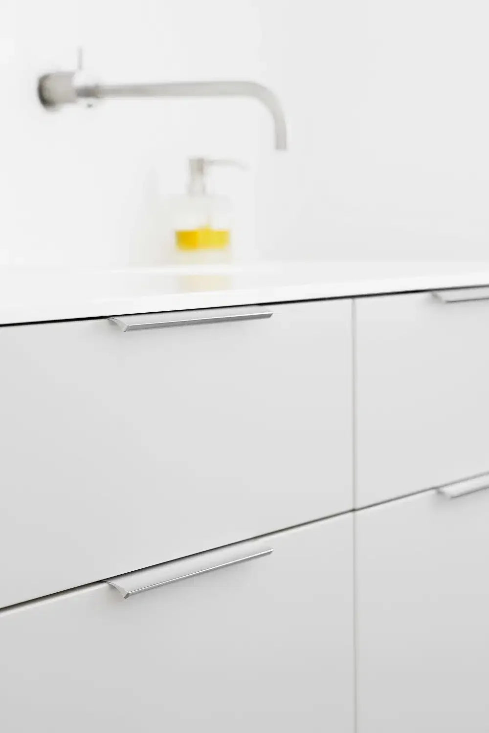 Bright Anodized "Edge Straight" Tab Drawer Pulls - Forge Hardware Studio