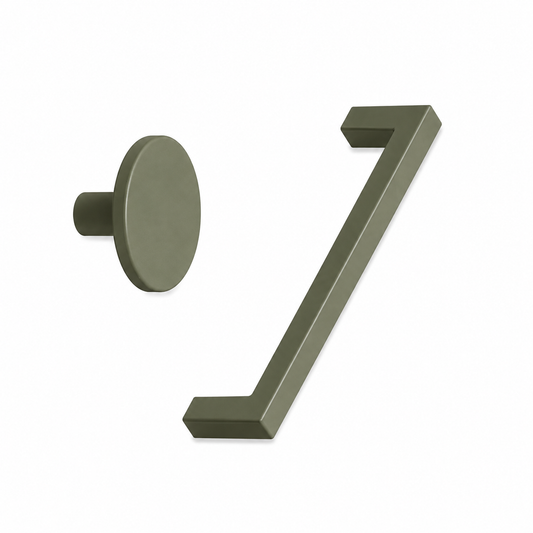 Forest Green "Plato" Cabinet Knob and Drawer Pull - Forge Hardware Studio