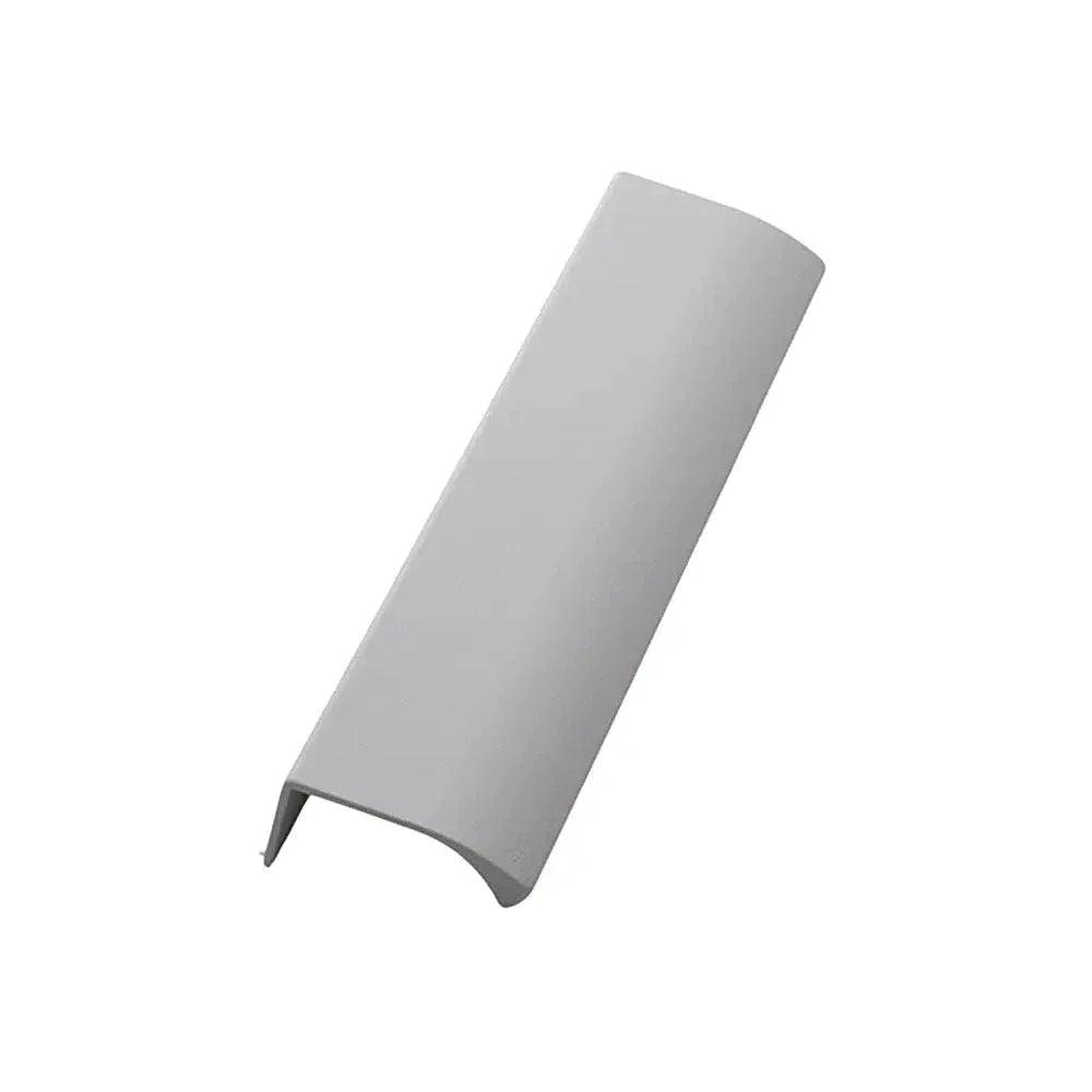 Dune Grey Textured "Edge Straight" Tab Drawer Pulls - Forge Hardware Studio