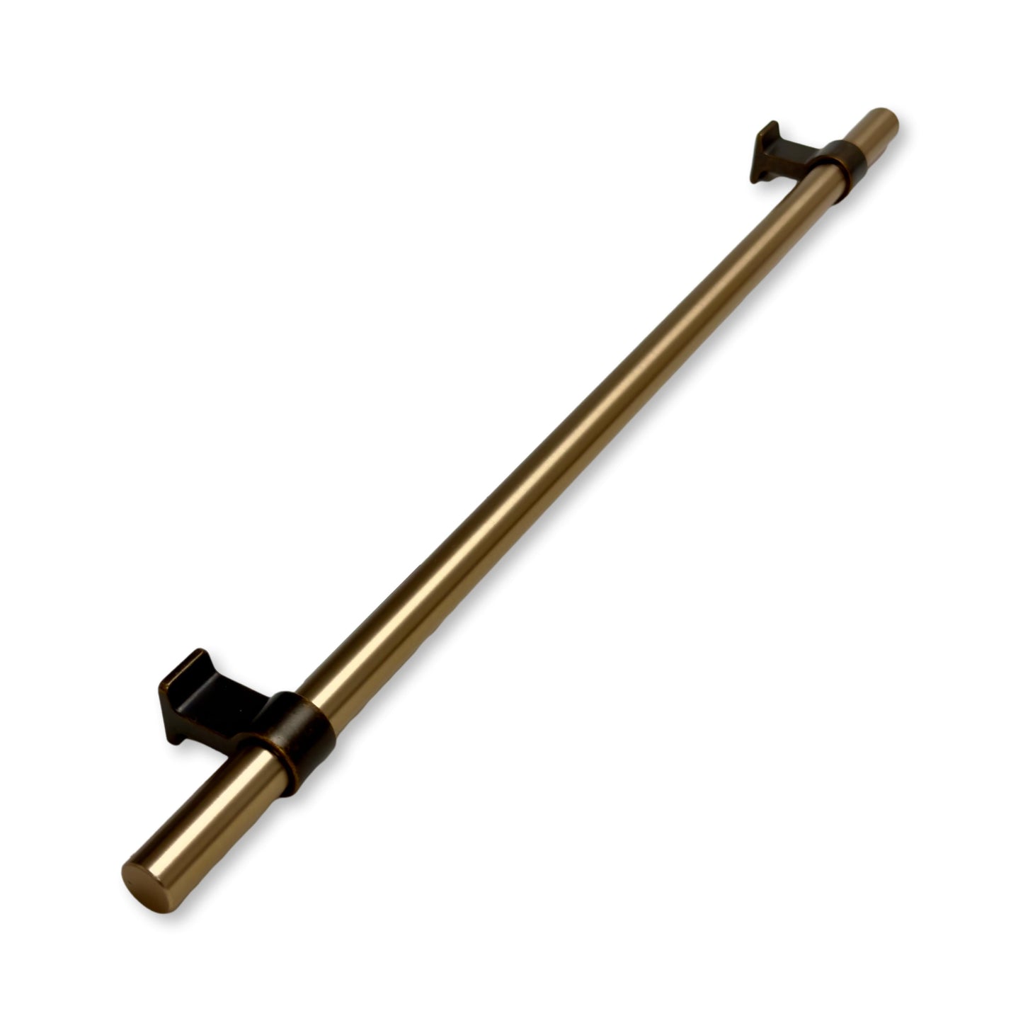 Brushed Bronze "Bond" T-Bar Dual Finish Knob and Pulls - Forge Hardware Studio