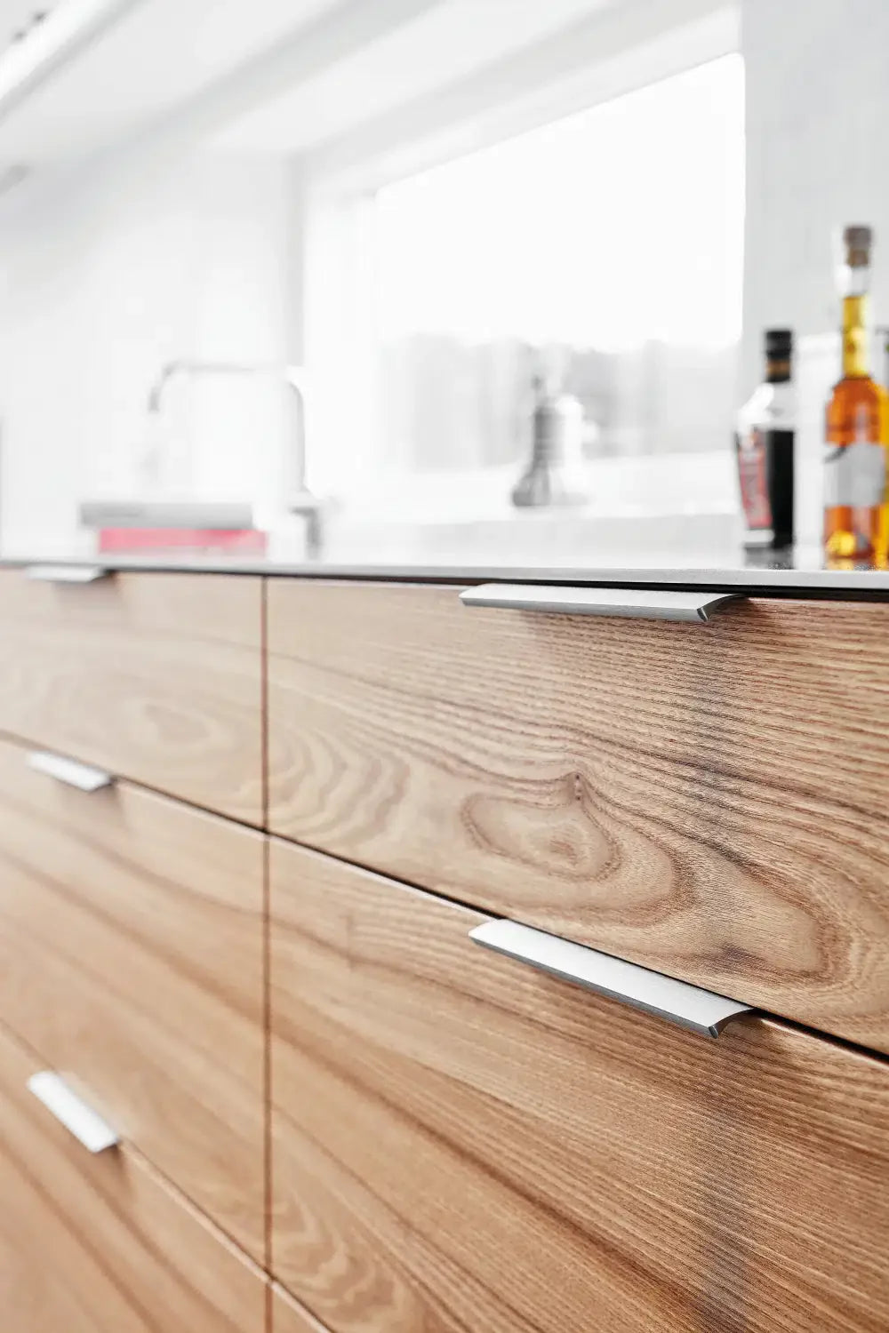 Inox "Edge Straight" Tab Drawer Pulls - Forge Hardware Studio
